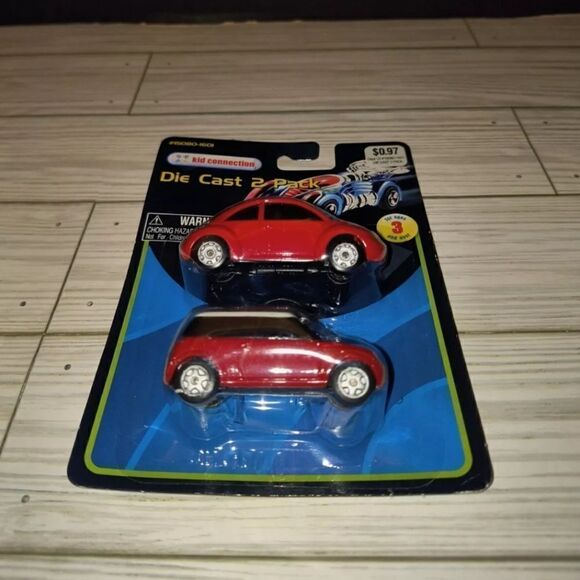 Kid Connection Die Cast 2 Pack #34 Volkswagen New Beetle & Mini Cooper 1/64 - Picture 4 of 8
